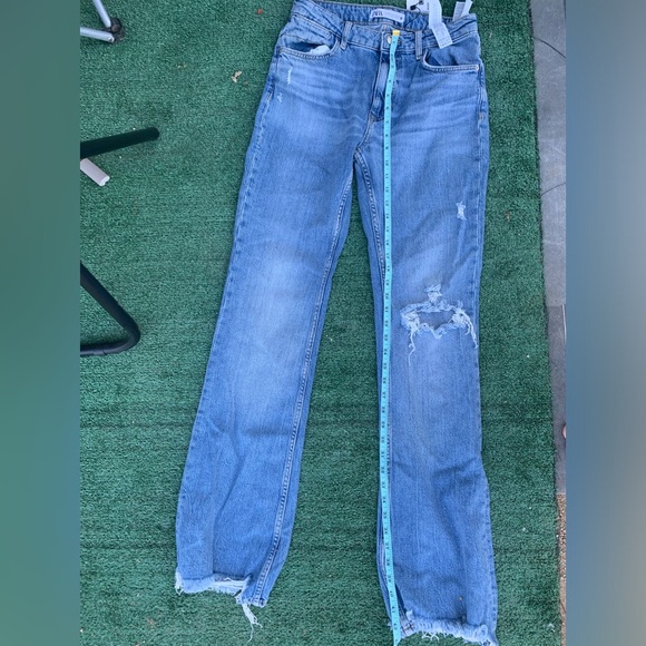 Zara Ripped Wide Leg Jeans - Picture 9 of 12